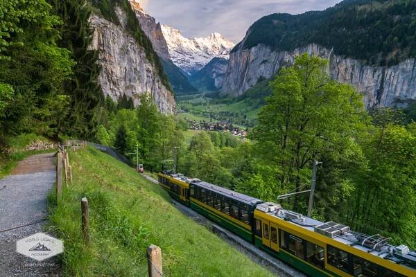 Wengernalpbahn Train to Lauterbrunnen