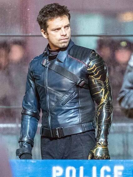 Sebastian Stan films scenes for 'The Falcon and the Winter Soldier'
