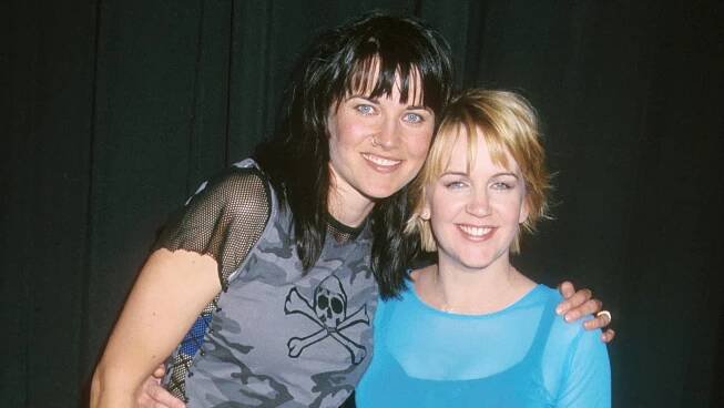 Lucy Lawless and Renee O'Connor, 2001