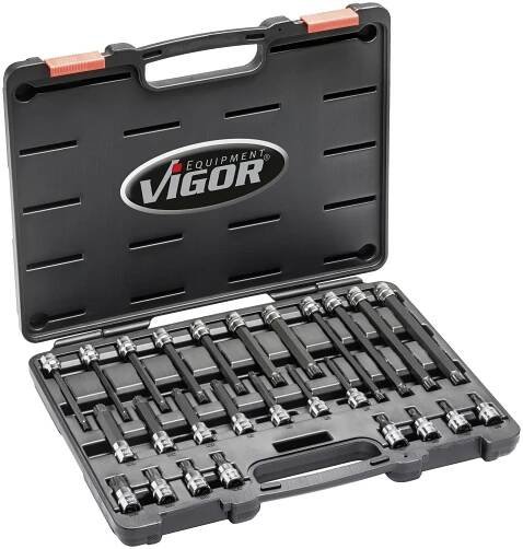 Sada nástrčných hlavic XZN 3/8” v kufru, 26 ks - V6018