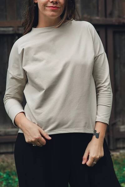 Tričko Basic Warm Nude - minile.cz