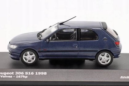 SOLIDO PEUGEOT 306 S16 1998 Blue metallic 1:43 Model Peugeot