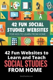 the cover of 42 fun social studies for kids to learn from home