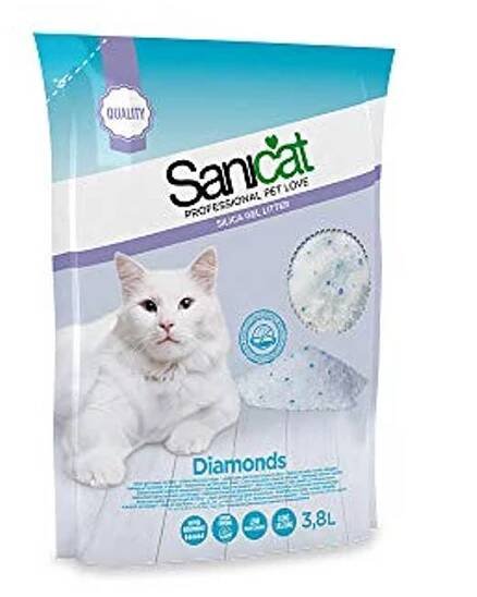 Podestýlka pro kočku SANICAT Diamonds silikonový kočkolit 3.8 L