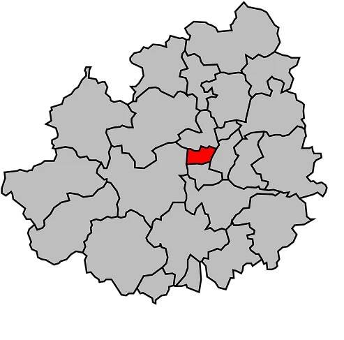 Kanton na mapě arrondissementu Auxerre