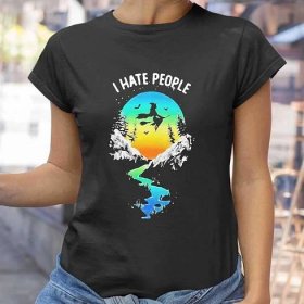 Pretty Witch Go Camping I Hate People T-shirt