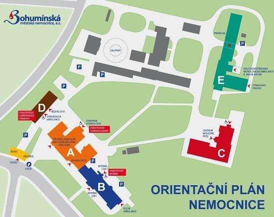 Nemocnice Kadan Mapa
