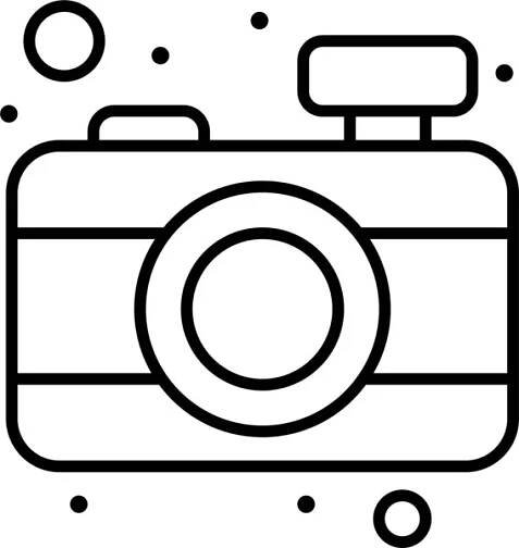 Ikona fotografie fotoaparátu — Ilustrace