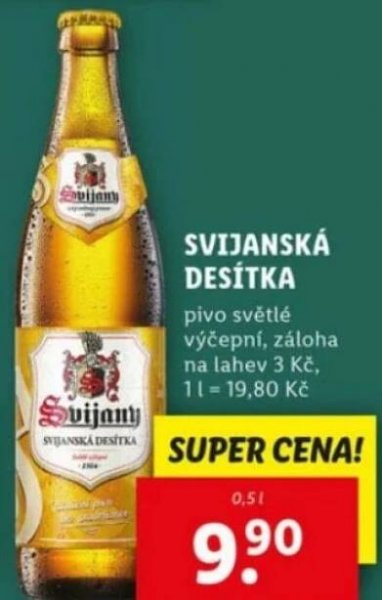 Akce na Svijanskou desítku v Lidlu