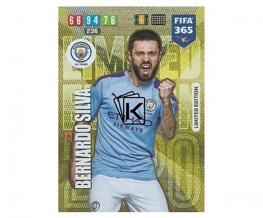 Fotbalová kartička Panini FIFA 365 – 2020 Limited Edition Bernardo Silva Manchester City