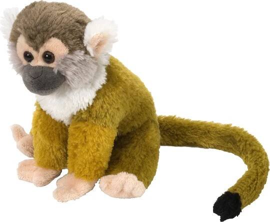 Wild Republic 11912 Plüsch Totenkopfäffchen Cuddlekins Kuscheltier, Plüschtier, 20cm