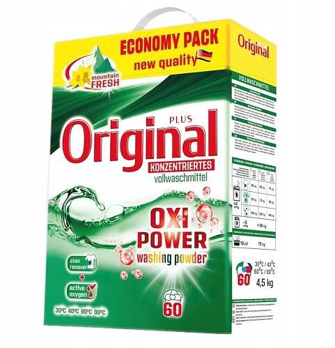 NĚMECKÝ PRACÍ PRÁŠEK ORIGINAL PLUS UNIVERZÁLNÍ PRACÍ PRÁŠEK 4,5 KG, UNIVERZÁLNÍ