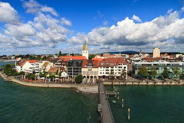 pohled na friedrichshafen - bodamské jezero - stock snímky, obrázky a fotky