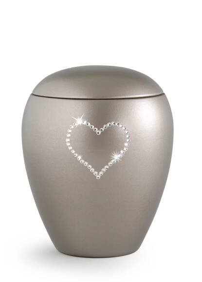 Zvířecí urna Crystal  Heart - Fumé 2,8l