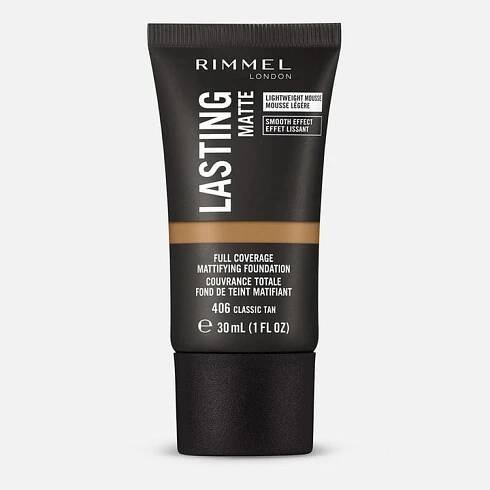 RIMMEL LASTING MATTE TEKUTÁ PODKLADOVÁ BÁZE MATUJÍCÍ 406 classic tan