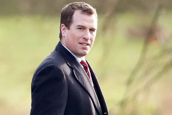Peter Phillips attend Sunday service at the Church of St Mary Magdalene on the Sandringham estate on January 12, 2020 in King's Lynn, England.