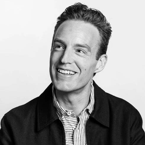 Black and white headshot of Chris Marshall