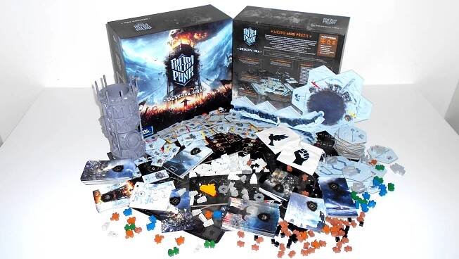Frostpunk: Desková hra; foto: komponenty