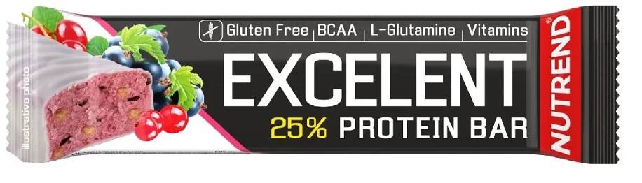 Nutrend Excelent Protein Bar černý rybíz s brusinkami v jogurtové polevě 85 g