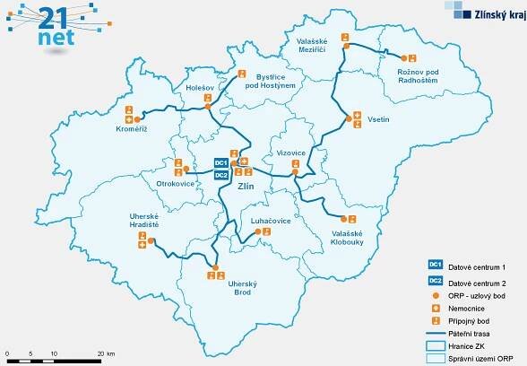 Mapa sítě | 21Net