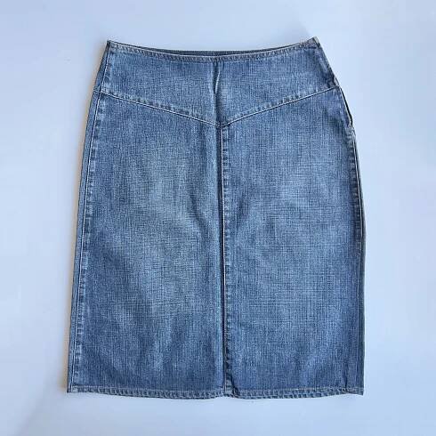 90s Denim Midi Skirt - Size S