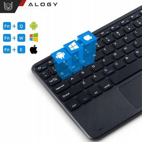 Bezdrátová klávesnice Bluetooth touchpad USB-C tichá slim Černá Alogy Druh náhradní