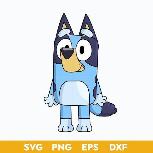 Family Bluey Dog Outline Svg, Bluey Heeler Svg, Cartoon Svg Png Dxf Eps ...