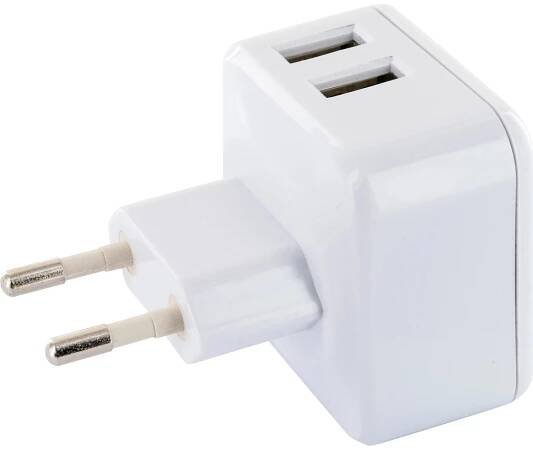 Schwaiger USB nabíjecí adaptér 230 V 2x USB port pro zásuvky