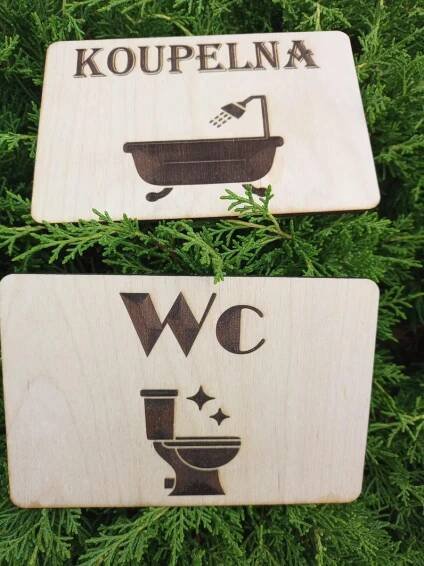 Cedulky na dveře wc - Nábytek