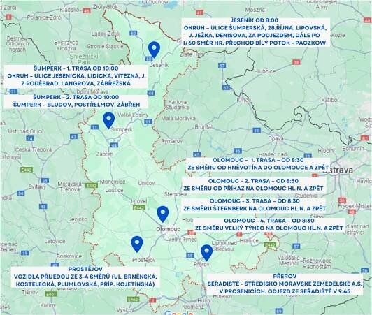 Protesty zemědělců zkomplikují dopravu v Olomouckém kraji