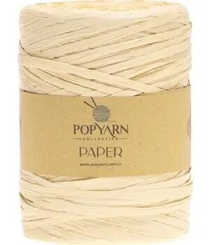 POPYARN Papírová příze Paper B522 - žlutá, 250g 360m