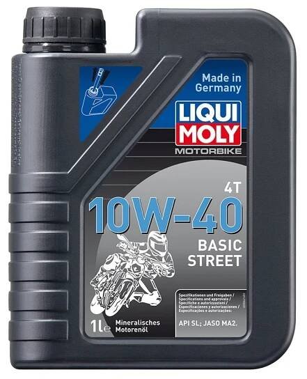 LevneMoto - LIQUI MOLY Motorbike 4T 10W-40 Basic Street - minerální motorový olej 1l