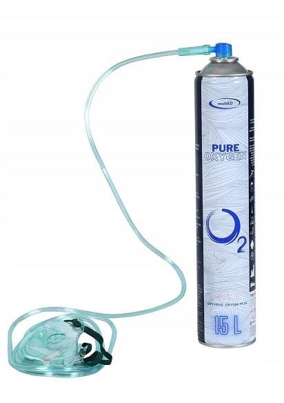 Inhalační kyslík v pralesní lahvi Kyslíková terapie 99,5% 15 l + maska EAN (GTIN) 5903991484437