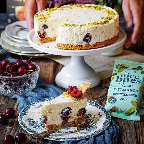 Pistáciový cheesecake - nepečený