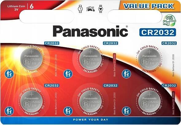 Panasonic CR2032 6ks CR2032L/6BP