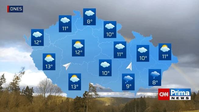 Předpověď počasí na čtvrtek 15. února