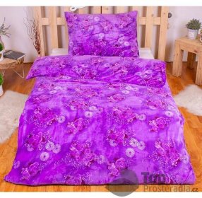 povlečení na postel fialové