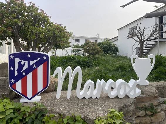 escudo del atletico de madrid de porexpan para comunion y cumpleaños
