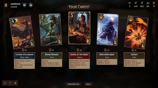 Gwent: Crimson Curse; dlc, screenshot, karty