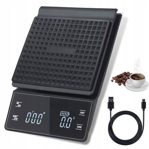 ELEKTRONICKÁ PŘESNÁ KUCHYŇSKÁ VÁHA LCD 3 KG/0.1 G, VÁHA NA KÁVU