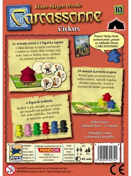 Mindok Carcassonne 10. rozšíření Cirkus