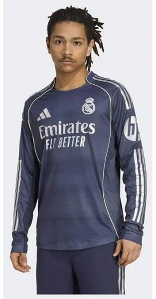 Real Madrid Udebanetrøje 2025/26 Lange Ærmer Authentic