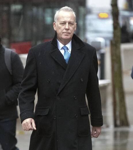 Michael Barrymore outside the High Court.