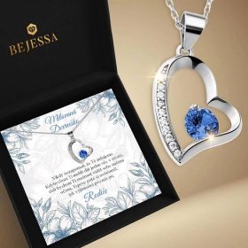 Krásný náhrdelník pro dceru - se safírem - Bejessa