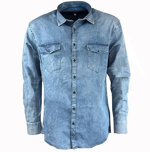 LAID BACK košile pánská 3928 jeans riflová
