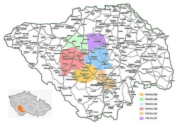Mapa rozvozci, prodejci