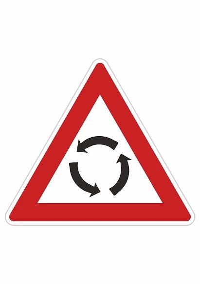 Dopravní značka - A4 - Pozor, kruhový objezd