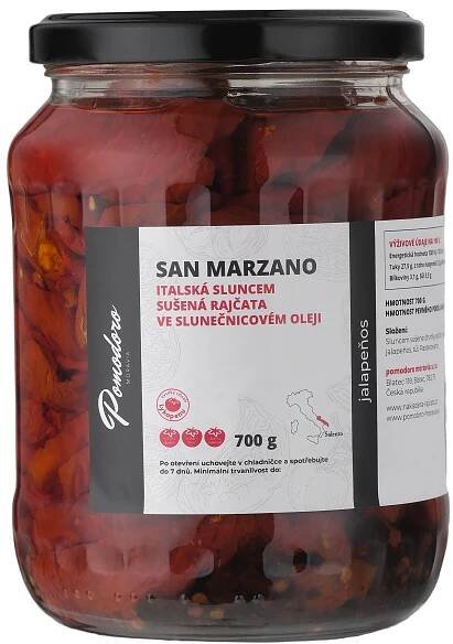 Rajčata San Marzano jalapeńo naložená v oleji 700g
