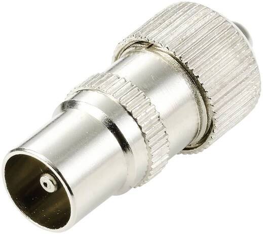 TRU COMPONENTS TC-10101528 koaxiální zástrčka Kov Připojení kabelu: IEC konektor na koaxiální kabel Průměr lanka: 5 mm 1