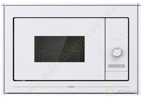 MORA VMT 445 W PREMIUM - trouba mikrovlnná vestavná 25 l, bílé sklo